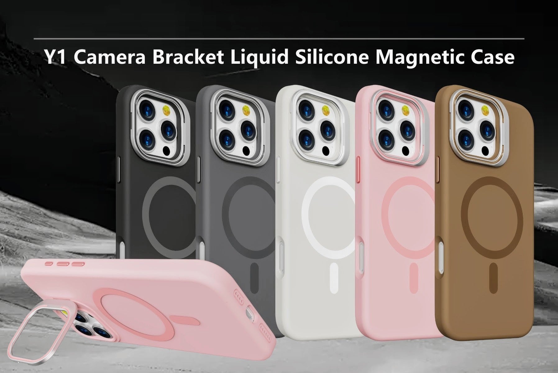 Matte Finish Premium Quality MagSafe Phone Case for iPhone & Samsung with Camera Stand