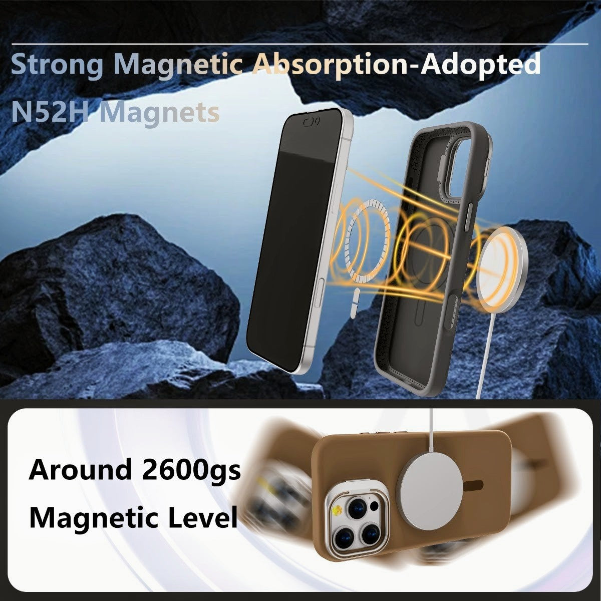 Matte Finish Premium Quality MagSafe Phone Case for iPhone & Samsung with Camera Stand