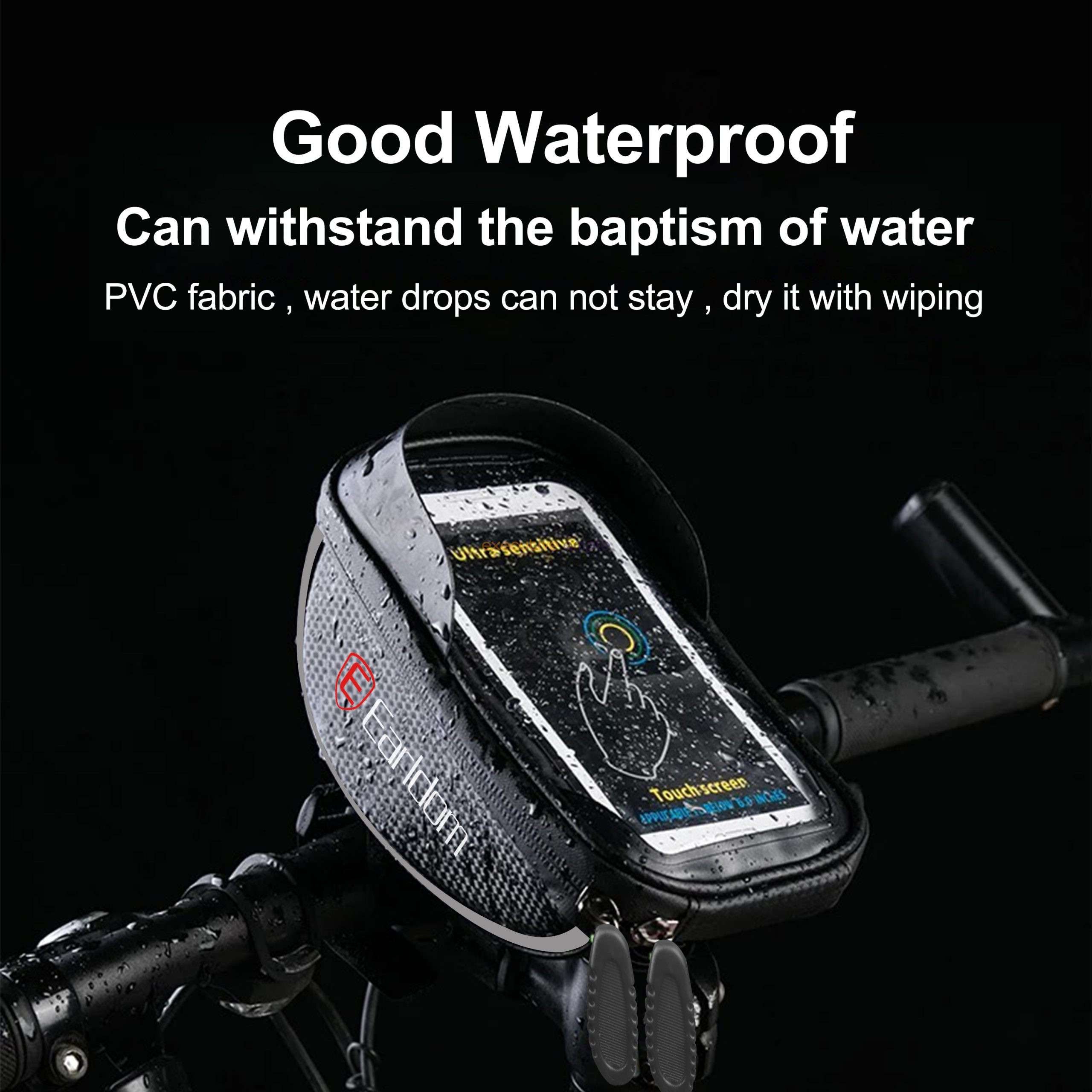 Earldom Waterproof Phone Mount for Bicycle, Bike Phone Holder with Bag