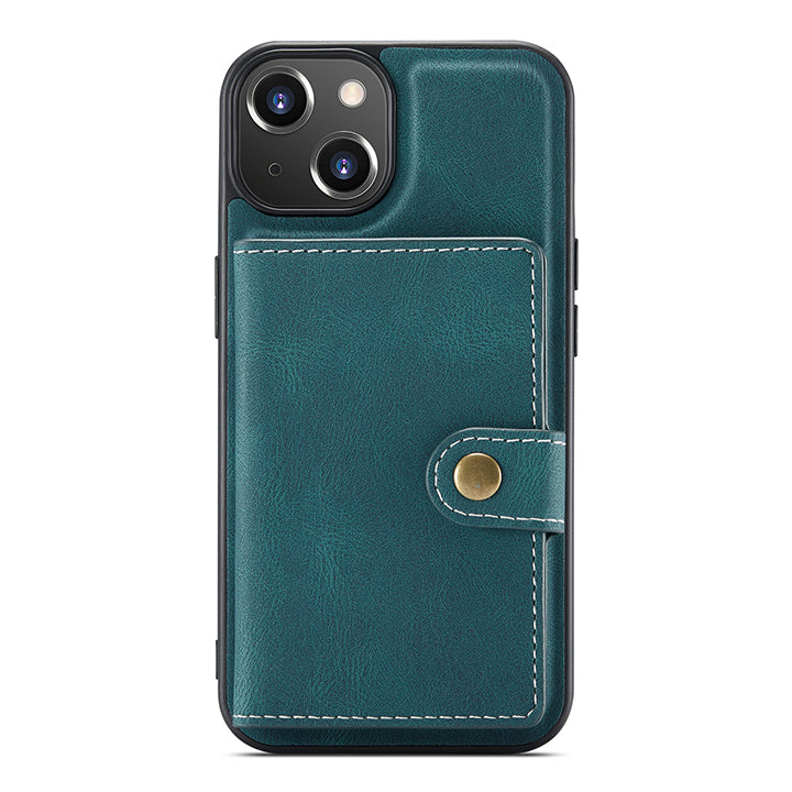 PhoneBits Protective Leather Wallet MagSafe Case for iPhone with Detachable Card Holder, Shockproof iPhone Case Compatible with MagSafe Chargers, Magnetic Wireless Charging Mobile Phone Back Case Cover