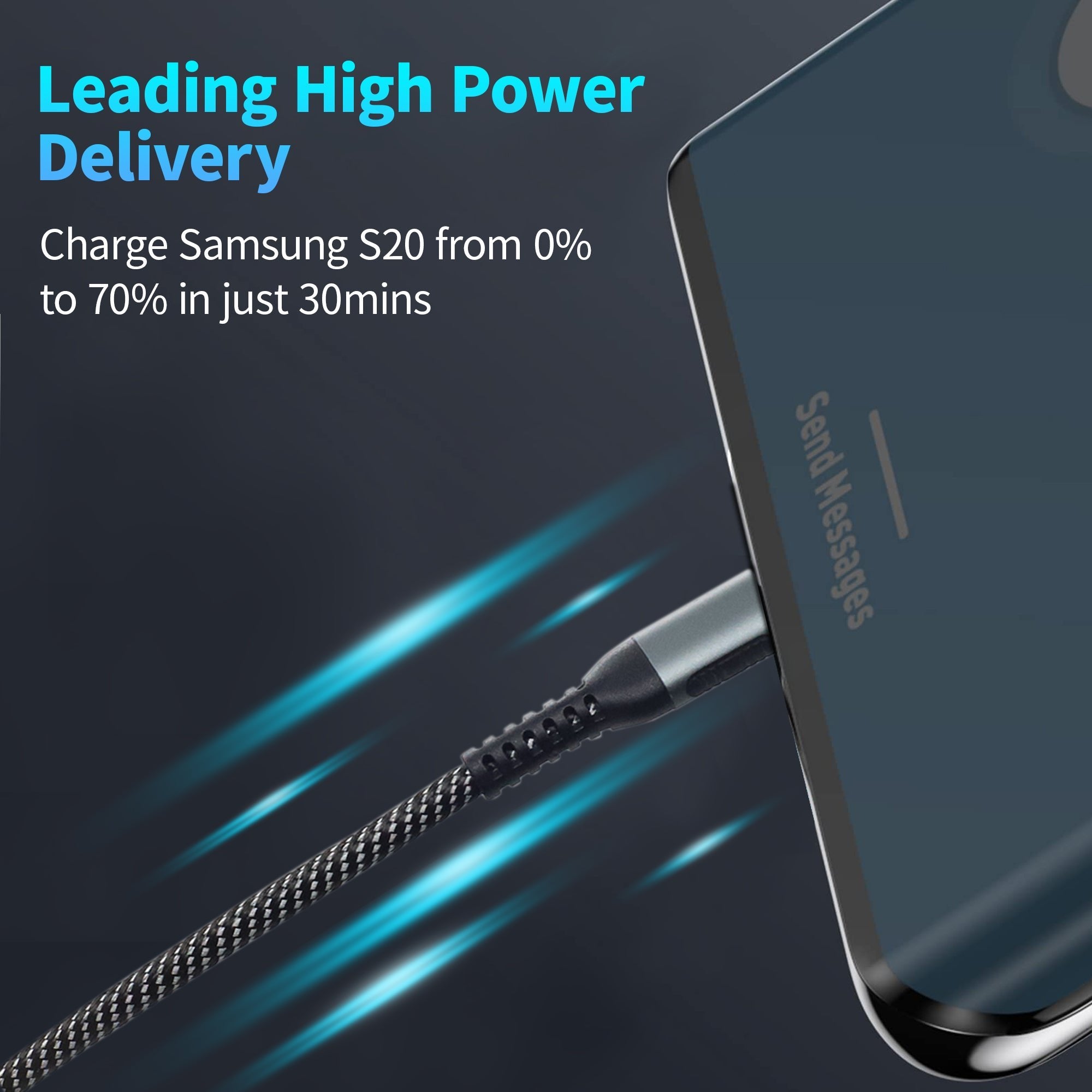 Budi USB C to USB C Data Cable & Charger Cord, PD Fast Charging Braided Type C to Type C Charger Cable, USB C Charger Cable Adapter, Phone Type C to USB C Charging Sync Cable