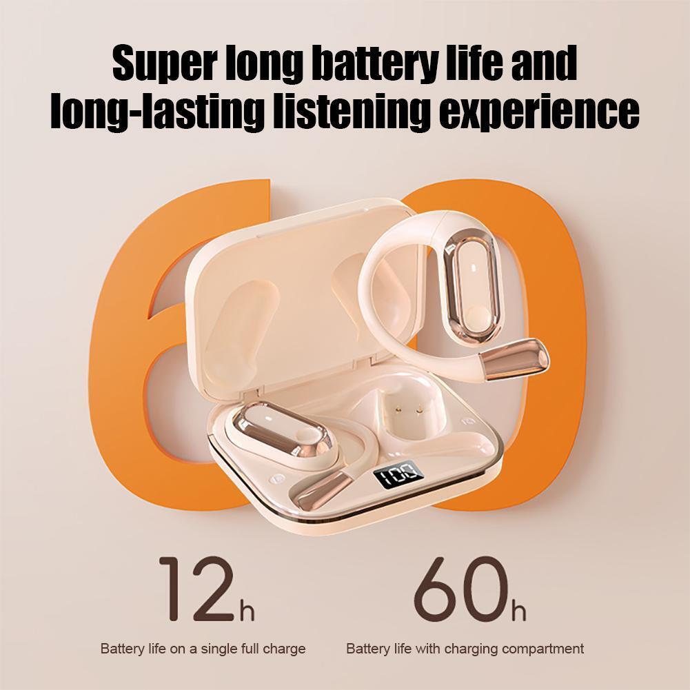PhoneBits Over The Ear Earbuds | Bluetooth Earphones, Wireless Headphones with LED Display, Wireless Earbuds