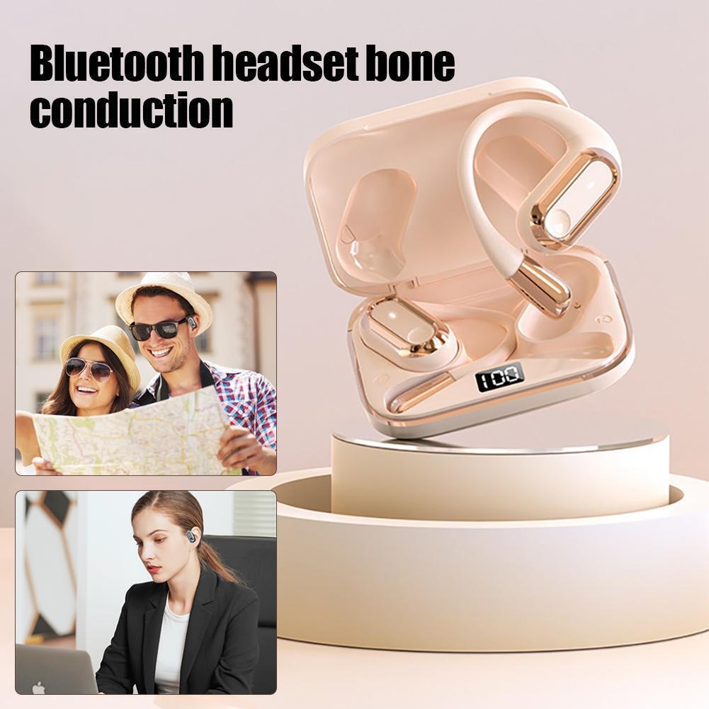 PhoneBits Over The Ear Earbuds | Bluetooth Earphones, Wireless Headphones with LED Display, Wireless Earbuds