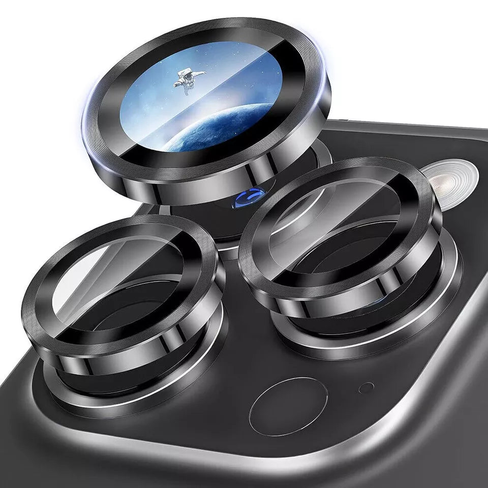 Budi HD Transparency Camera Lens Protector for iPhone, Protective Individual Ring iPhone Camera Lens Glass, Anti Scratch iPhone Camera Lens Protector Cover