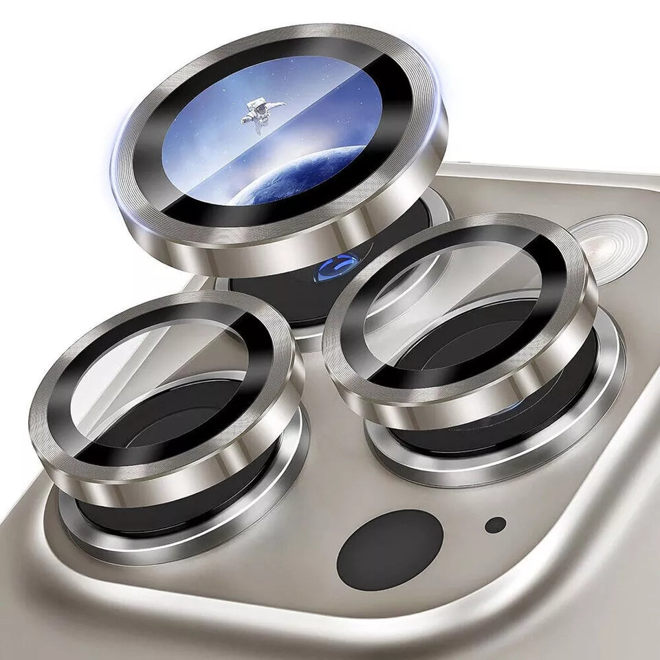 Budi HD Transparency Camera Lens Protector for iPhone, Protective Individual Ring iPhone Camera Lens Glass, Anti Scratch iPhone Camera Lens Protector Cover