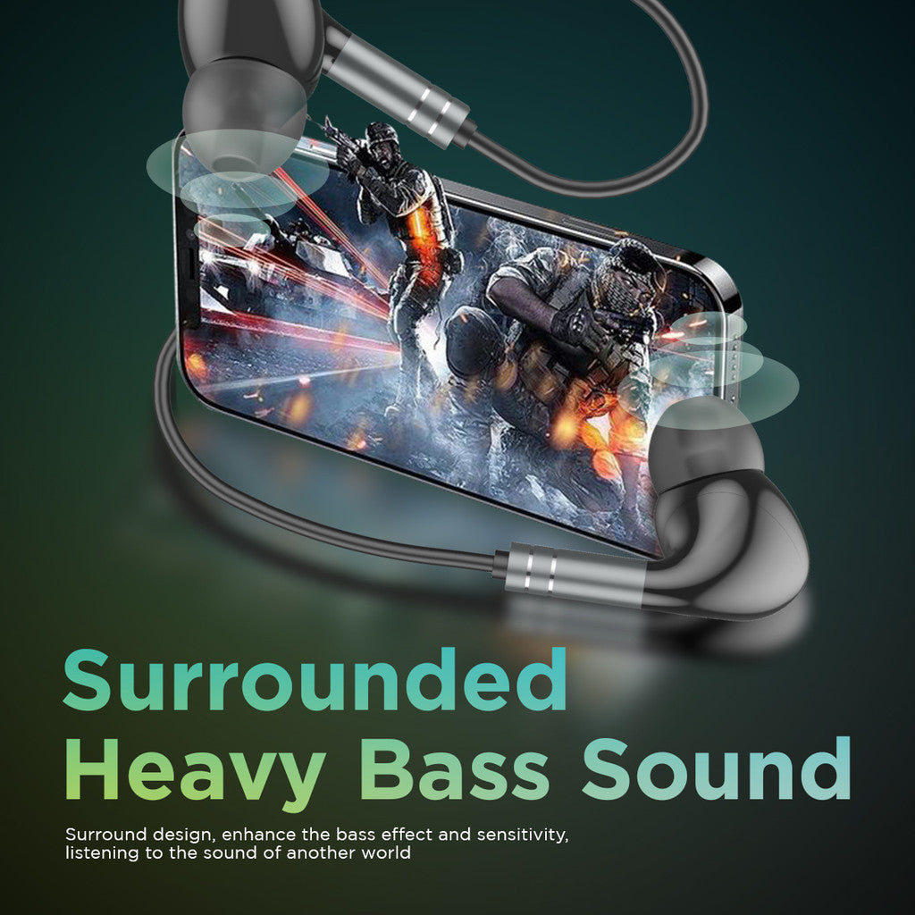 Budi Latest Powerful Deep-Bass In-Ear Wired Earphones with Built-In Mic