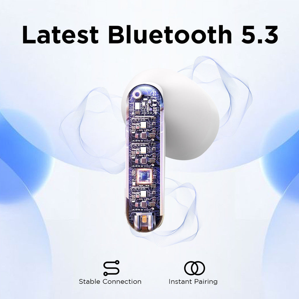 Budi Wireless Earbuds, Bluetooth 5.3 Headphones In Ear with Noise Cancelling Mic, Ear Buds Deep Bass, Earphones Light Weight, Bluetooth Earbuds IP7 Waterproof, Portable Design. Premium Wireless earpieces