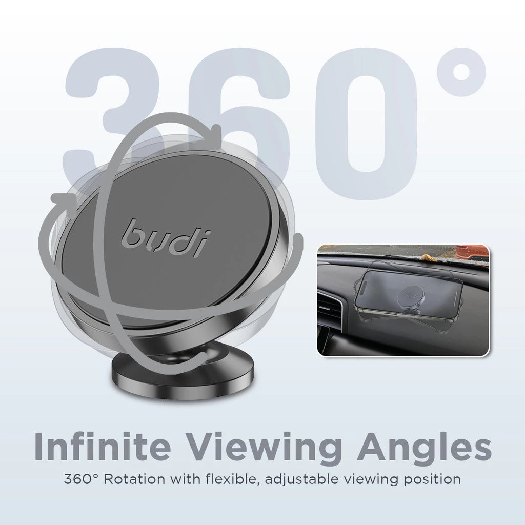 Budi Magnetic Car Phone Holder, Universal Dashboard Car Mount