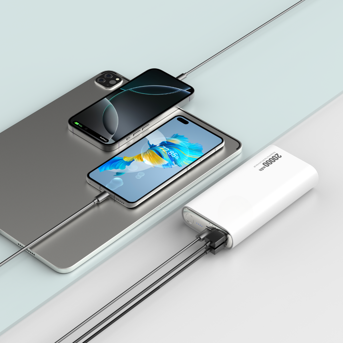 PhoneBits 20000mAh Dual Port 22.5W Fast Charging Power Bank