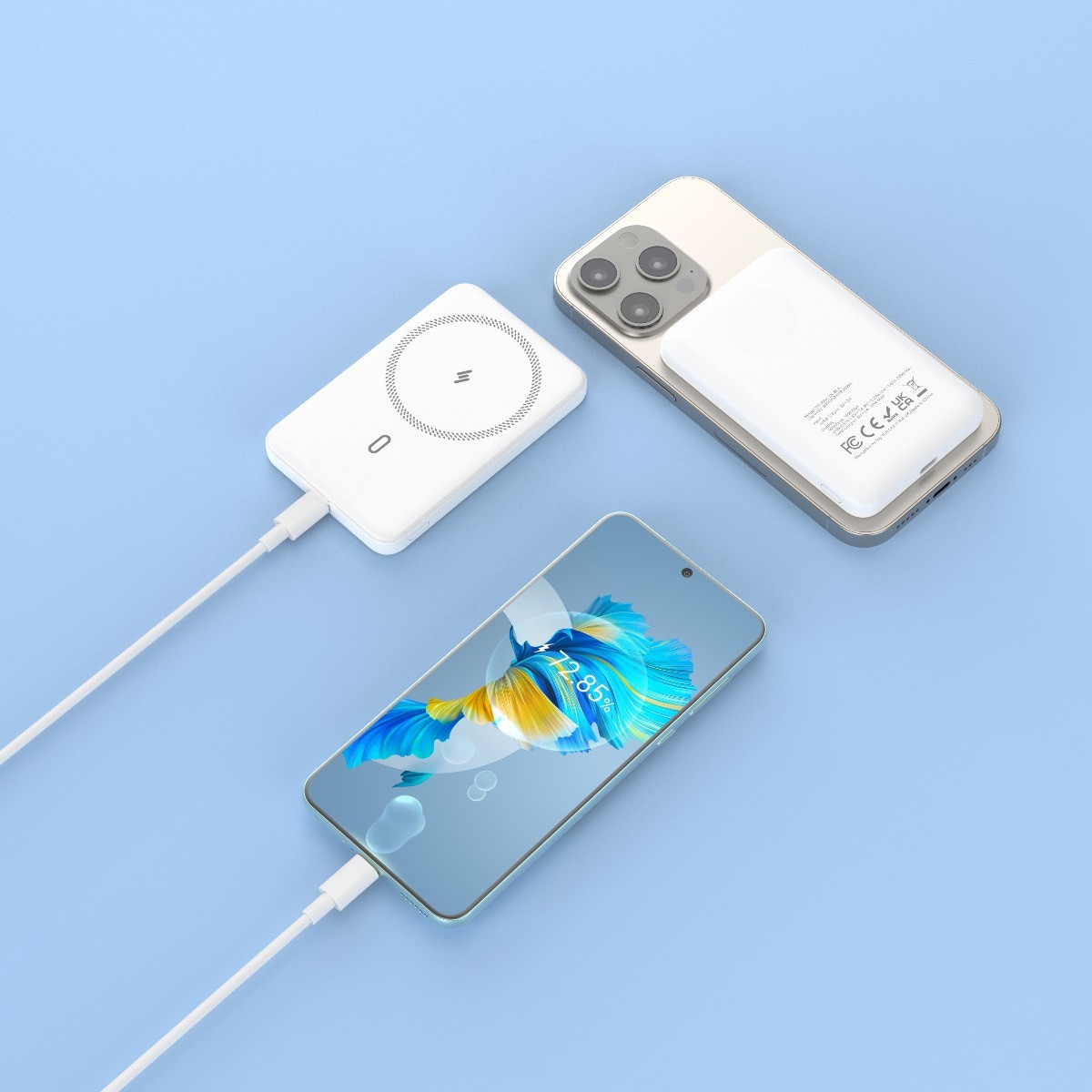 PhoneBits 5000mAh Slim Magnetic Portable Power Bank