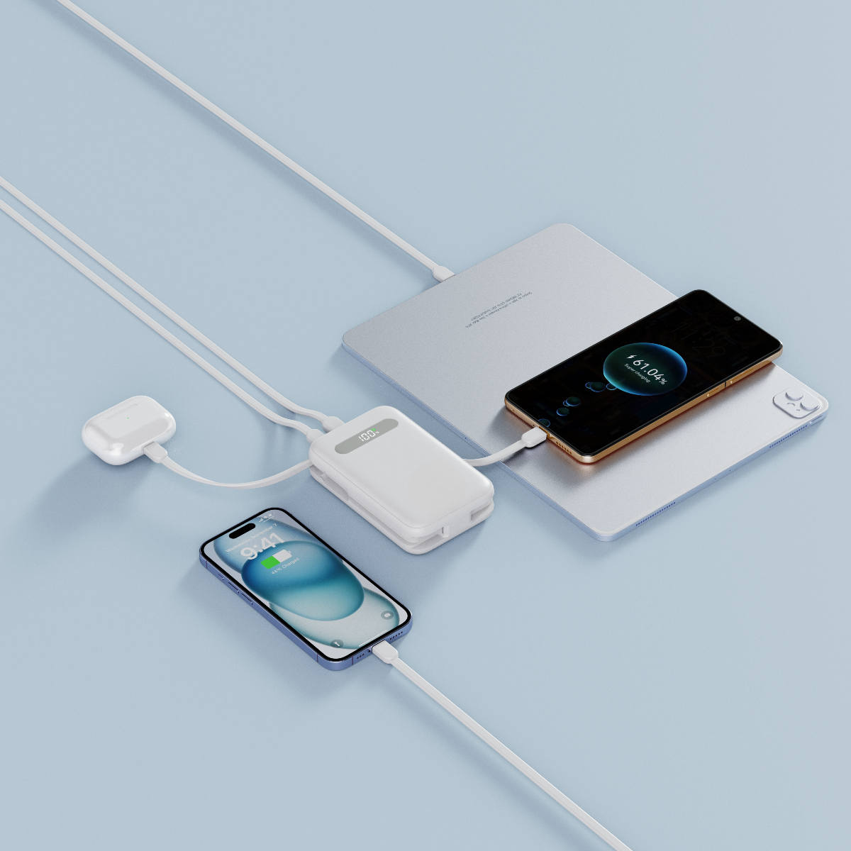 PhoneBits 20000mAh Fast Charging Power Banks with Built-in Cables