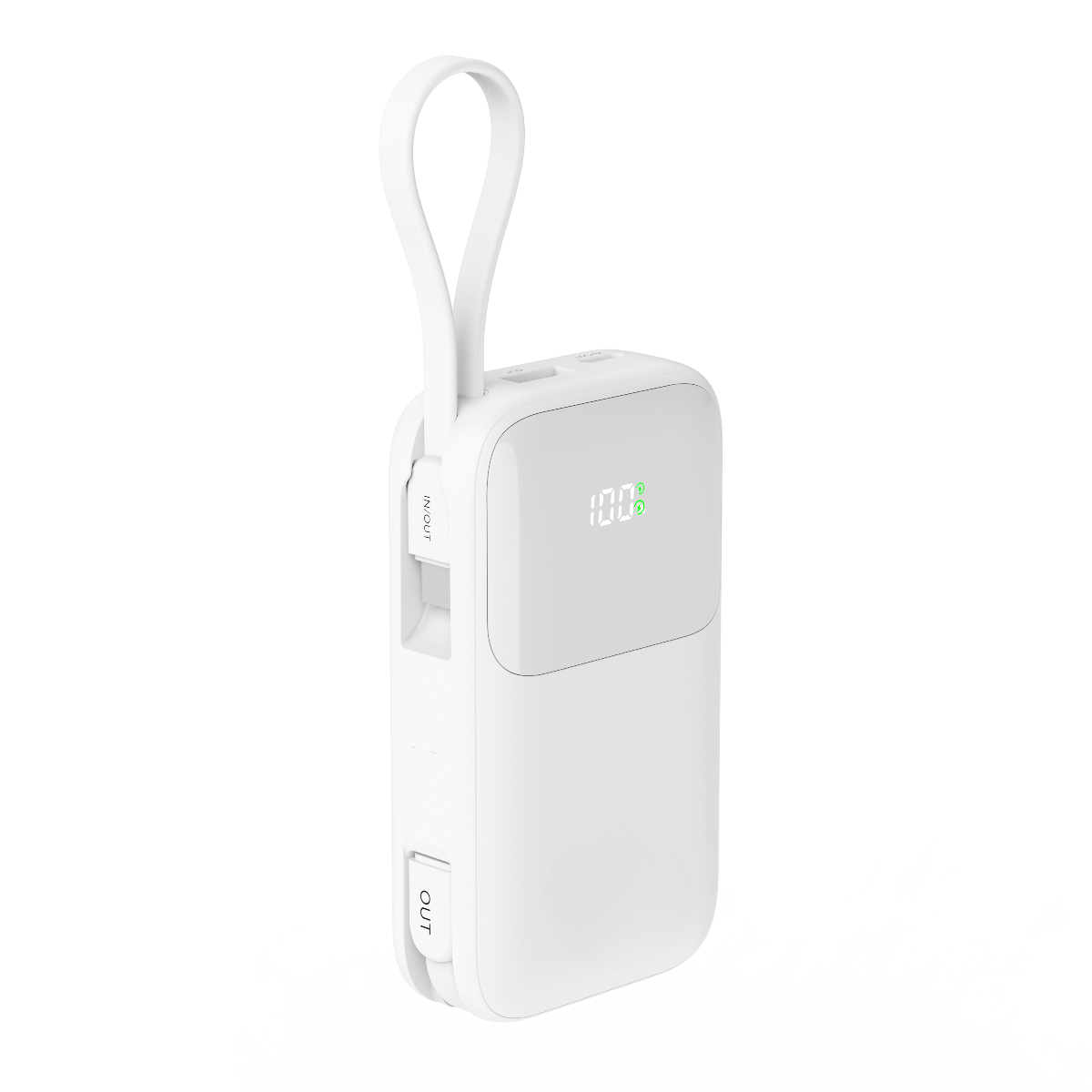 PhoneBits 10000 mAh Fast Charging Power Bank with Built-in Cables