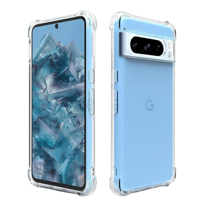 PhoneBits Slim Crystal Clear Case for Google Pixel, Armor Shockproof Google Pixel Case Compatible with Wireless Chargers, Transparent Magnetic Mobile Phone Case, Back Clear Case Cover