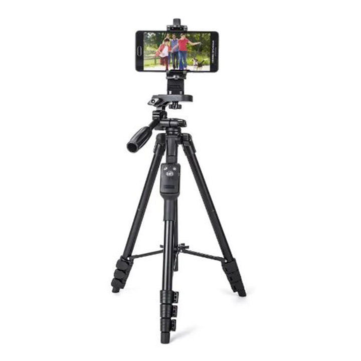 PhoneBits Bluetooth Selfie Tripod, Phone Tripod & Selfie Stick, Extendable Cell Phone Tripod Stand with Wireless Remote and Phone Holder