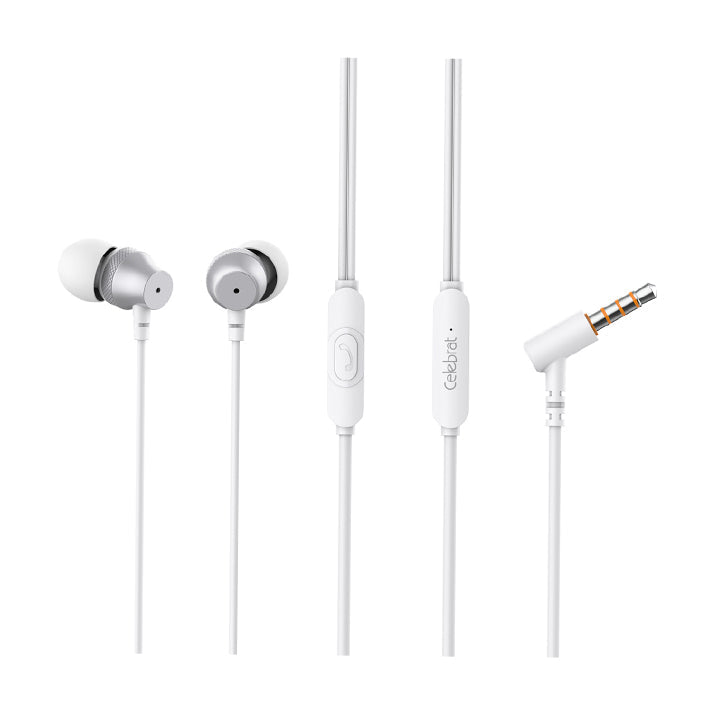 PhoneBits Smart Stereo Bass Music Earphones with Mic, In Ear Wired AUX Handsfree, Noise Isolating Wired Earphones