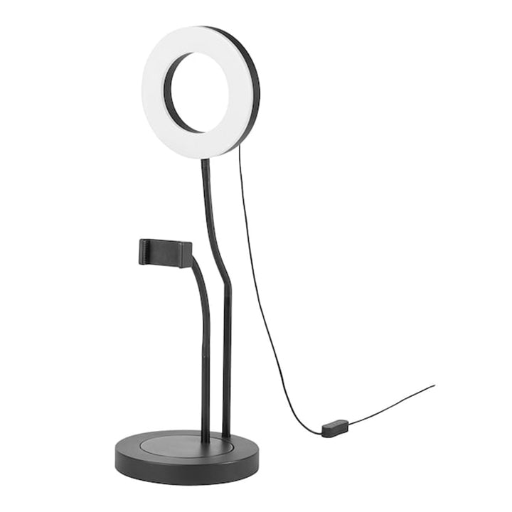 Ring Light with Phone Holder Round, Adjustable Mobile Phone Desktop Stand