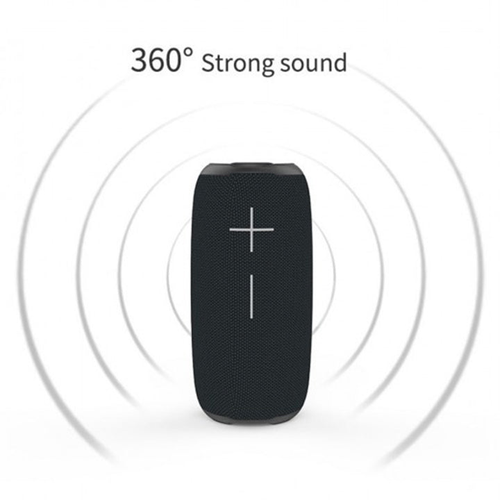Portable Wireless 2 in 1 Bluetooth Speaker with 360 Strong Sound-Black