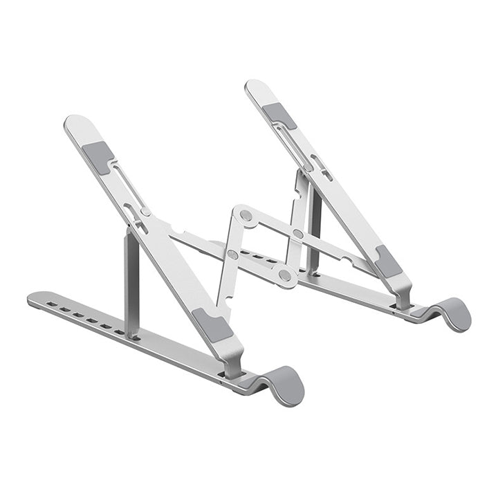 PhoneBits Laptop Stand, 6 Levels of Height Adjustable Portable Laptop Holder for Desk, Aluminum Foldable Laptop Holder, Compatible with All Laptops and Tablets