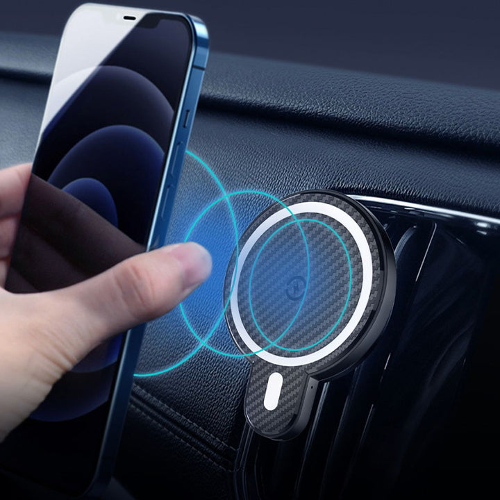 PhoneBits Wireless Charger & Magnetic Car Mount Holder, Car Vent Phone Mount, Car Phone Holder