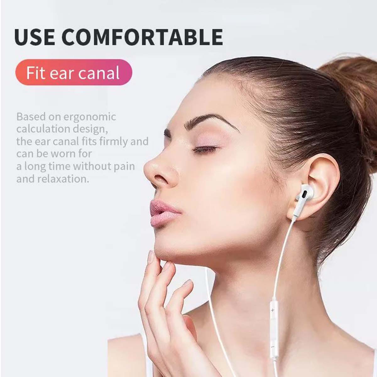 PhoneBits Premium In Ear Wired Earphones with Mic, Noise Cancelling Music Earphones, Wired Earphones with Lightning Cable