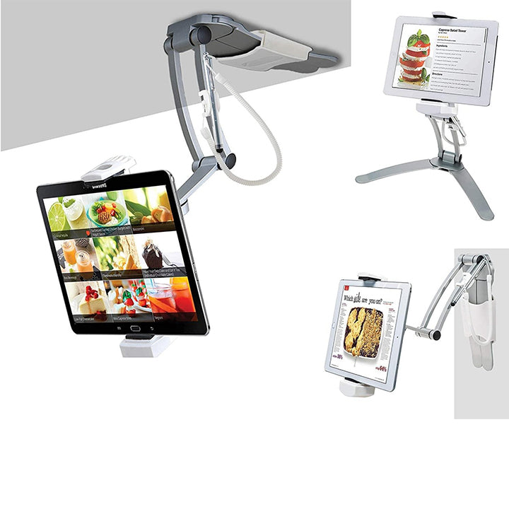 PhoneBits 2 in 1 Kitchen Mount Stand, Mobile Tablet Holder, Mobile Phone Desktop Stand