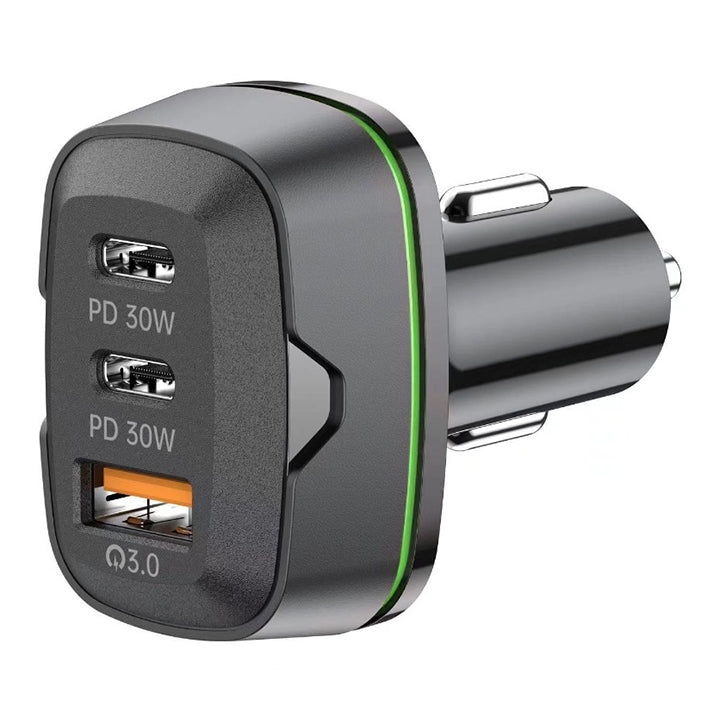 Dual PD USB C & USB 3.0 Car Charger Adapter, 3 Port Fast Car Charger