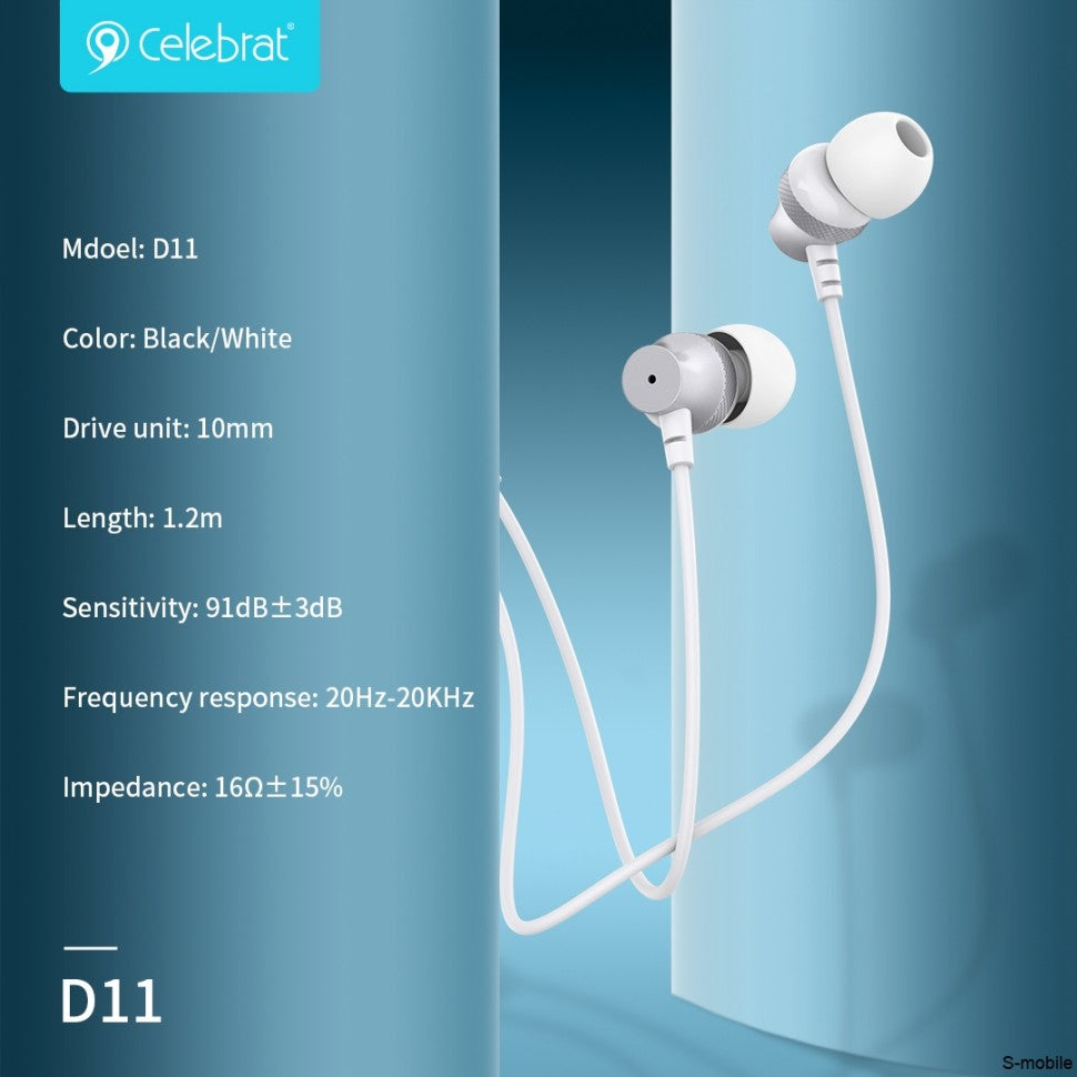 PhoneBits Smart Stereo Bass Music Earphones with Mic, In Ear Wired AUX Handsfree, Noise Isolating Wired Earphones