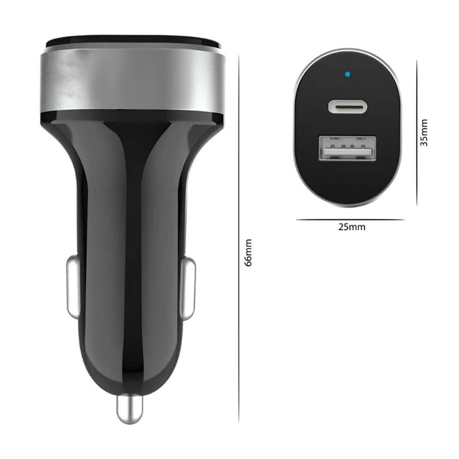 USB C Power Delivery Dual Port Car Charger