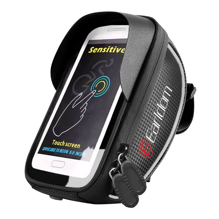 Earldom Waterproof Phone Mount for Bicycle, Bike Phone Holder with Bag