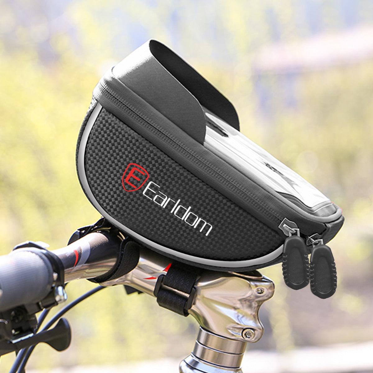 Earldom Waterproof Phone Mount for Bicycle, Bike Phone Holder with Bag
