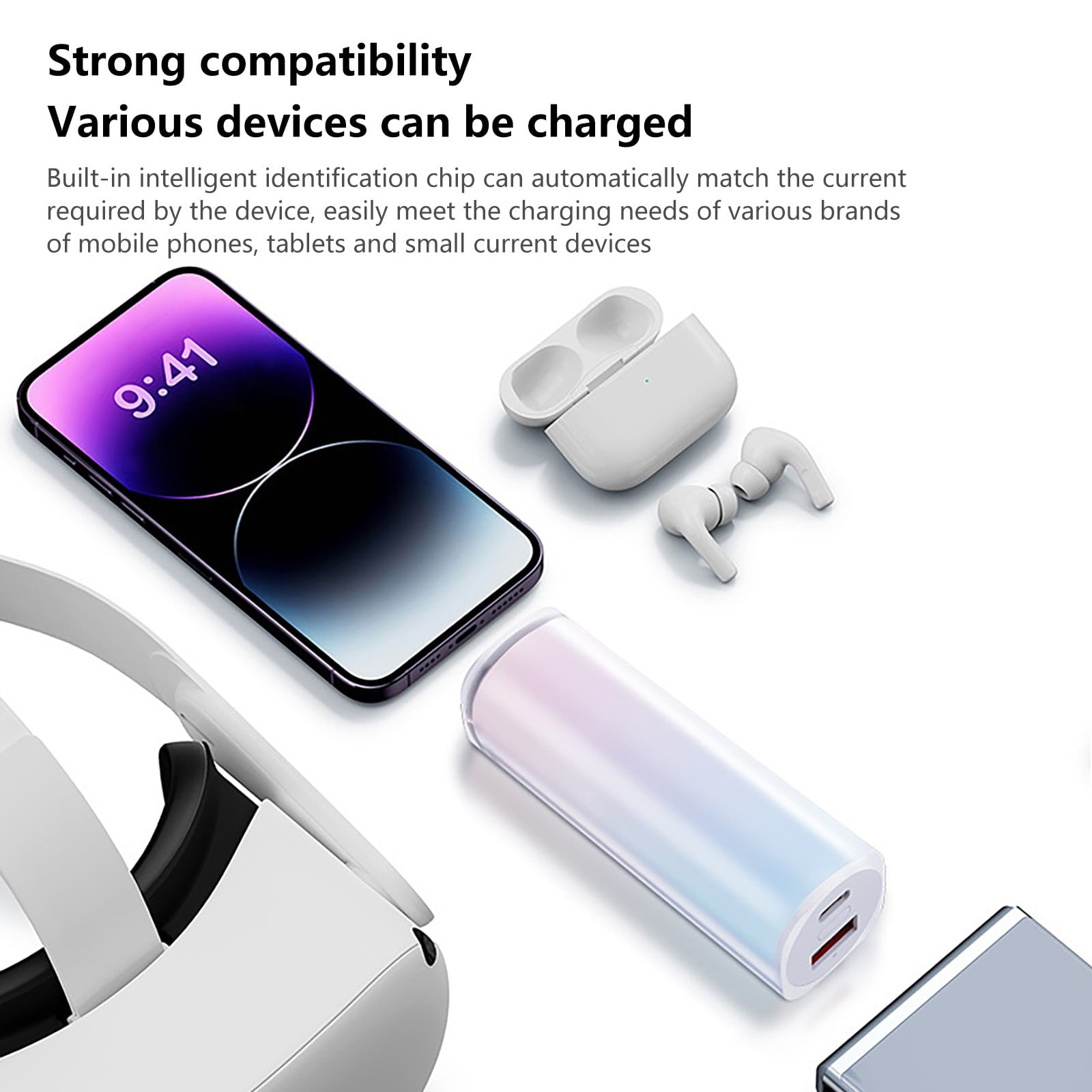 Fast Charging Power Bank for iPhone, USB C Portable Charger 5000mAh