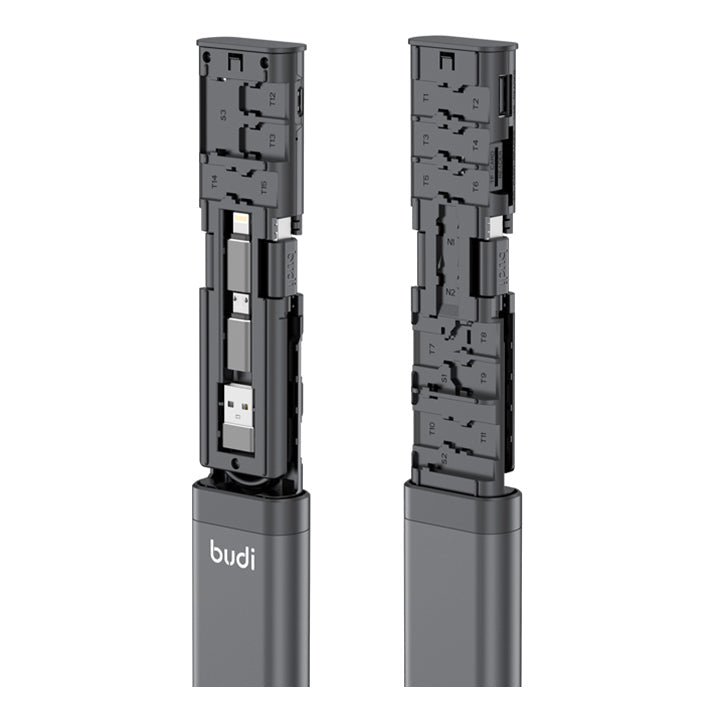 Budi USB C 3.0 Card Reader Multifunction Storage Stick, Multi Function Cable Stick Kit, Keychain USB Cable Kit