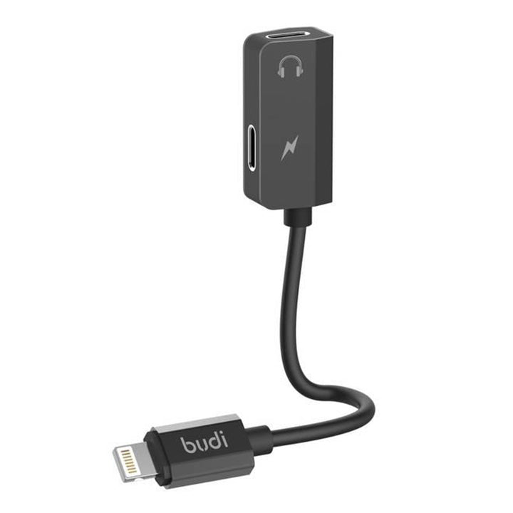 Budi Lightning Headphone and Charger Adapter, 2 in 1 Lightning to Audio Adapter and Charger