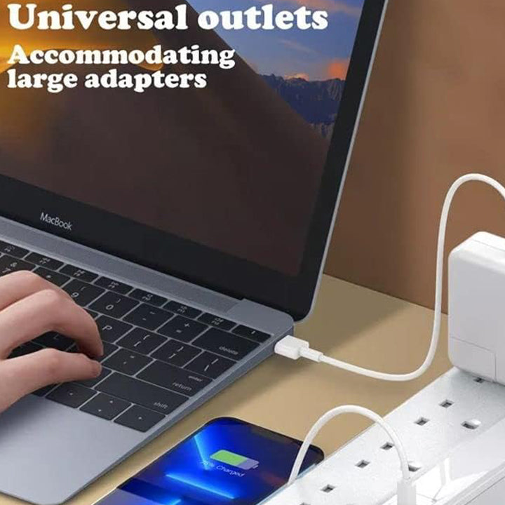 Extension Cord with Multiple Outlets, Extension Socket with USB Ports, Extension Socket