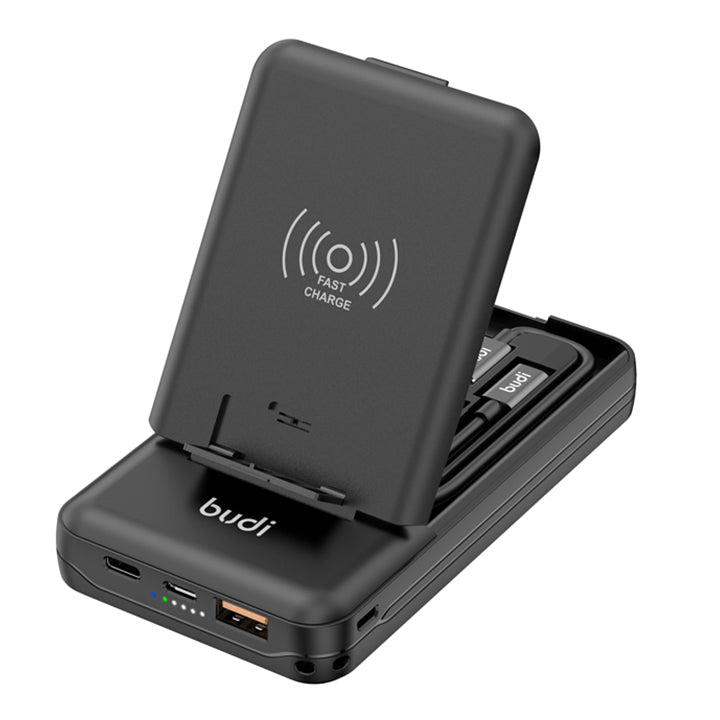 Budi Portable Power Bank 10000mAh, Portable Charger MagSafe Power Bank, Dual USB/ Wireless Power Bank with Multi Functional Box & Flash Light, PD Fast Charging Magnetic Power Bank for iPhone/ Smartphone