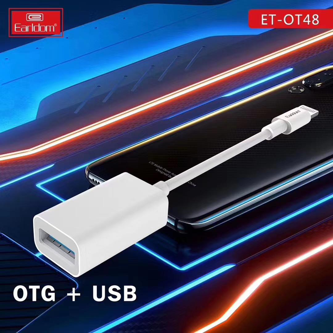 Earldom OTG Cable For iPhone, Lightning to USB A OTG Cord Converter, OTG Data Sync Cable Compatible with iPhone
