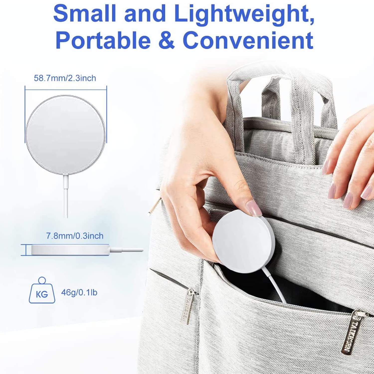 PhoneBits Wireless MagSafe Charger, Fast Magnetic Wireless Charger