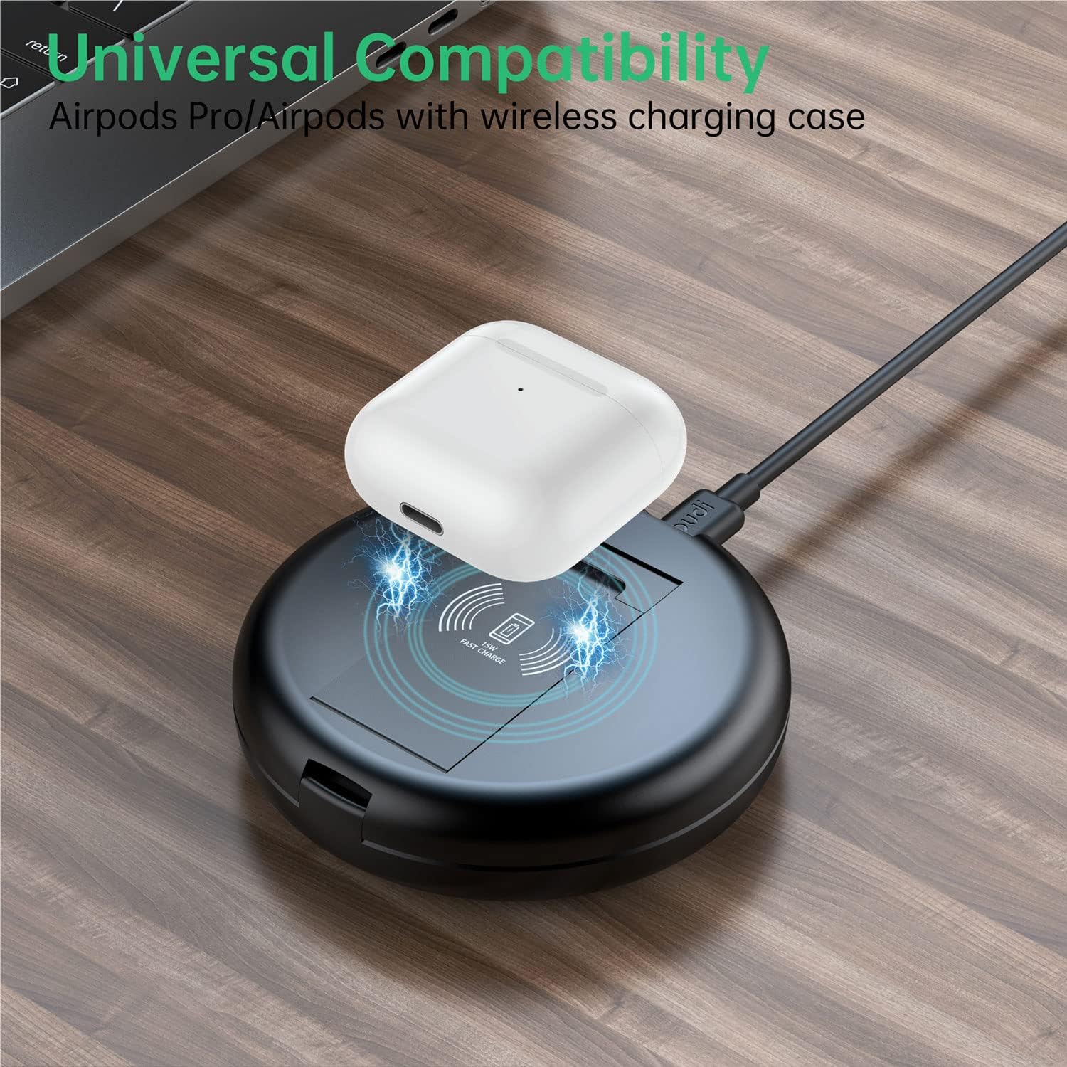 Budi 12 in 1 Multi Functional Box with 15W Wireless Charger, Foldable Charge Station Multiple Devices