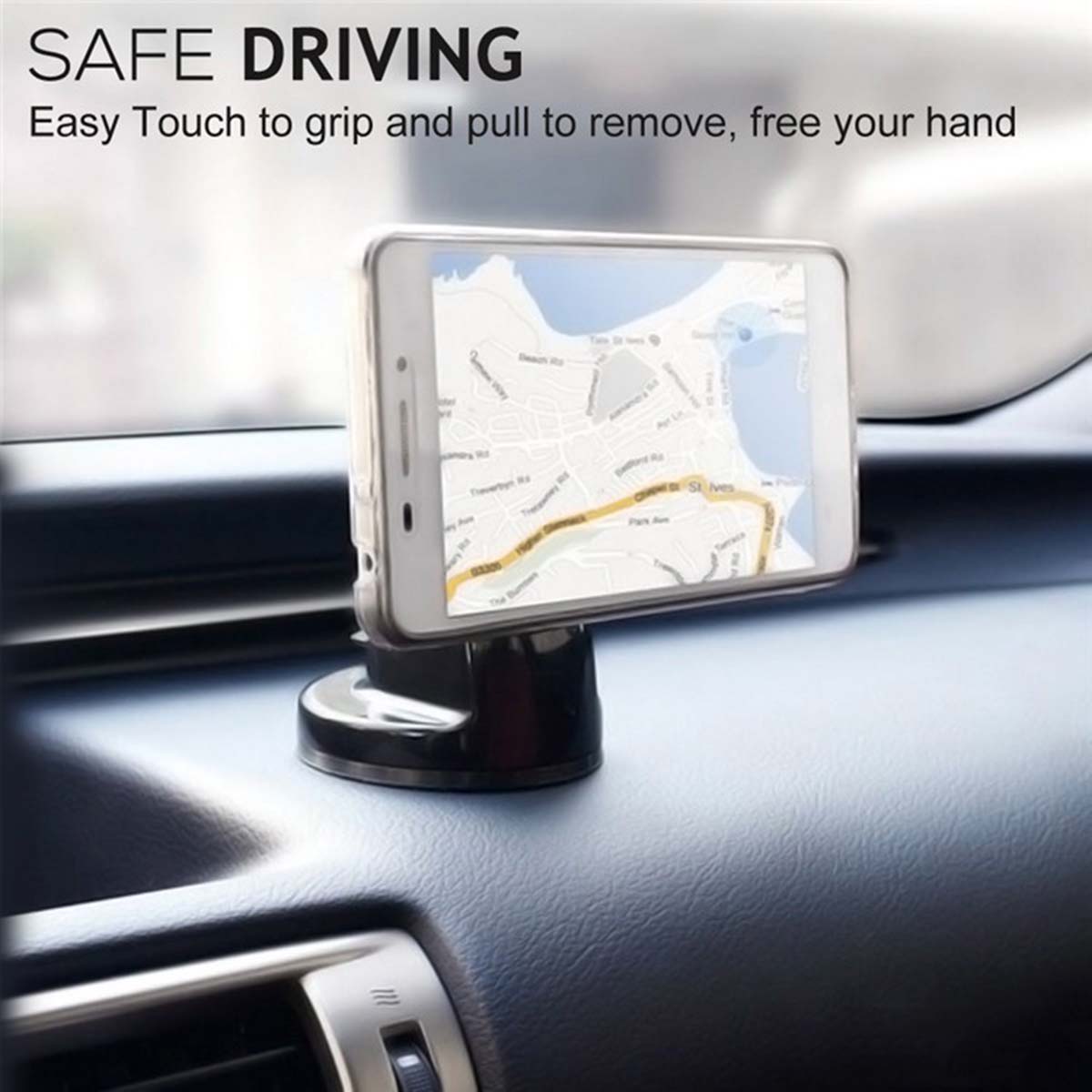 PhoneBits Magnetic Car Phone Holder, Car Mount, Universal Dashboard