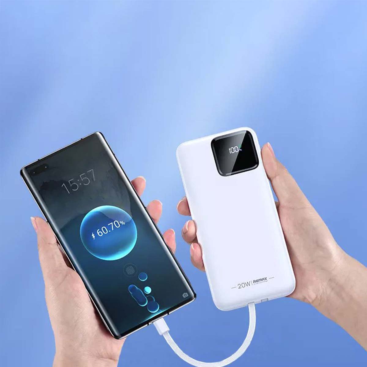 Fast Wireless Charger Power Bank, 30000mAh 22.5W QC PD 3.0 Fast Charging Power Bank