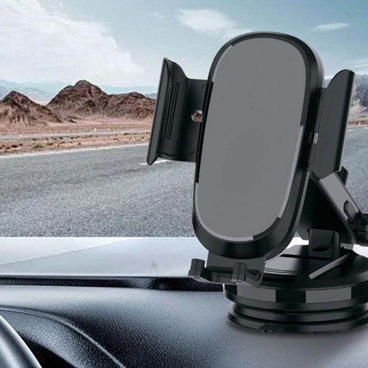 PhoneBits Dashboard Car Phone Holder, Phone Holder & Wireless Car Charger, In Car Phone Holder
