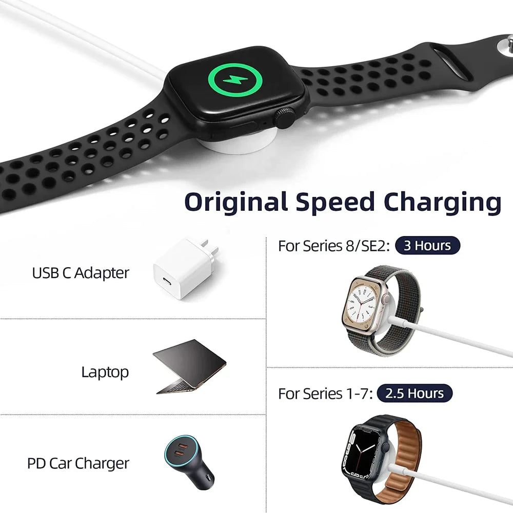 USB C Watch Wireless Charger, Magnetic Wireless Charging Cable, Fast Watch Charger