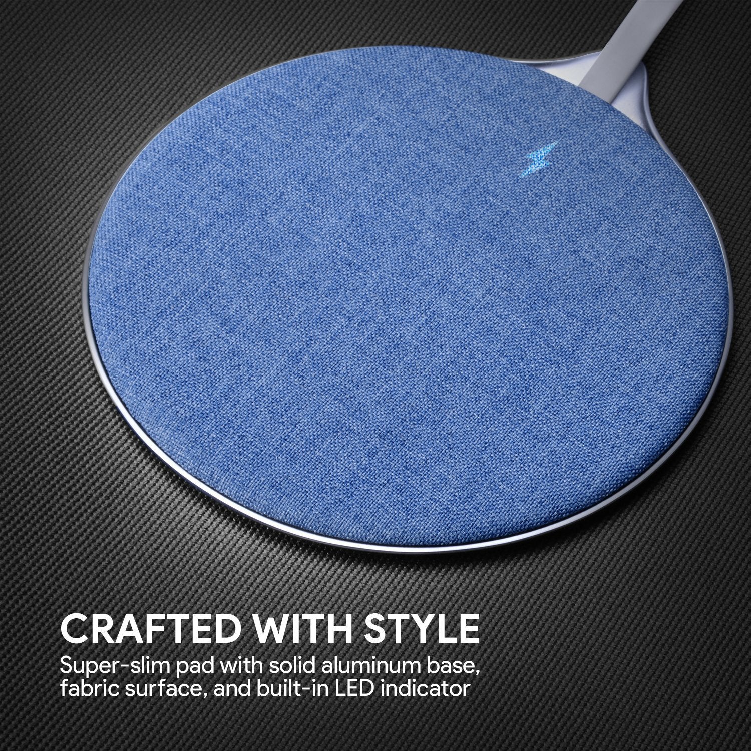 PhoneBits Wireless Charging Pad, Wireless Charger Android 15W, Wireless Charger Pad Leather