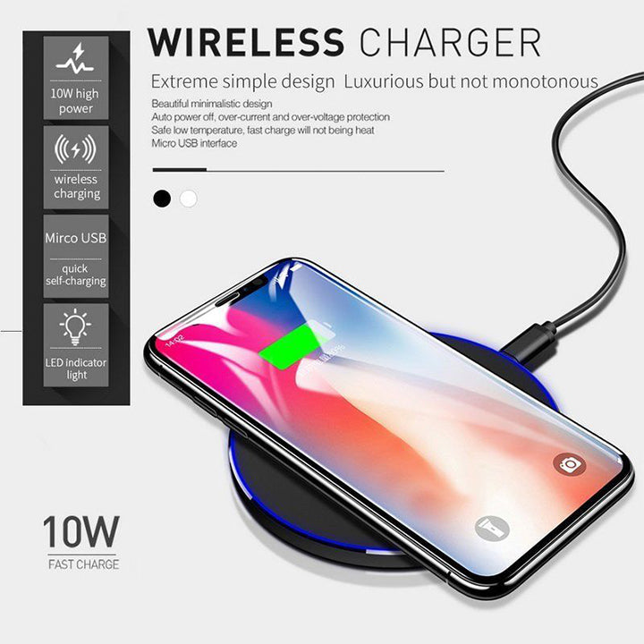 PhoneBits Wireless Fast Charging Pad, Wireless Charger Portable, Wireless Charger 10W