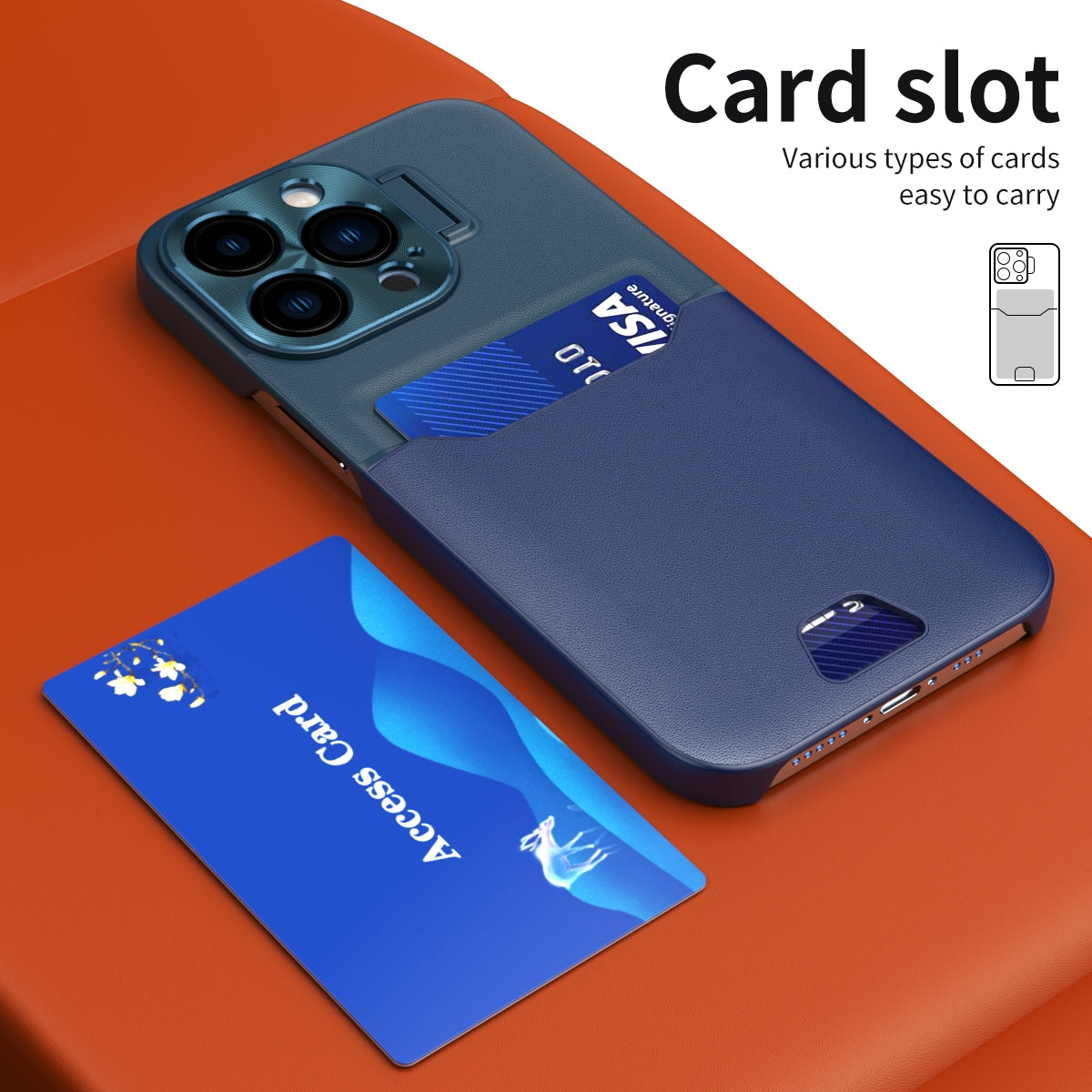 PhoneBits Ultra Protective Leather Wallet Case for iPhone with Card Holder & Kickstand Camera Lens Protector, Shockproof iPhone Case, Mobile Phone Wallet Back Case Cover Compatible with iPhone