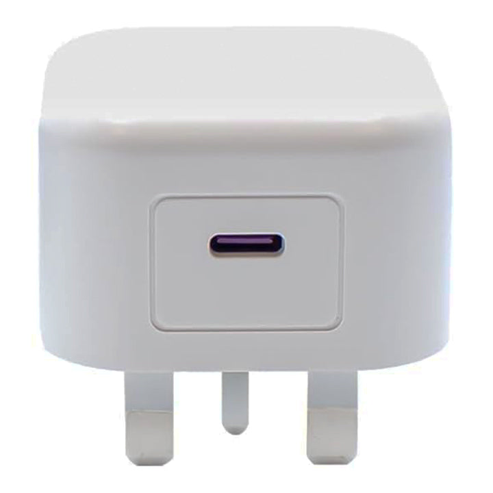 PhoneBits USB Phone Charger Adapter, 20W Single USB-C Port Power Charger Plug, 3 Pin Fast Charging Charger Adapter, USB-C Wall Charger Plug, USB-C Power Wall Adapter Fast Charger