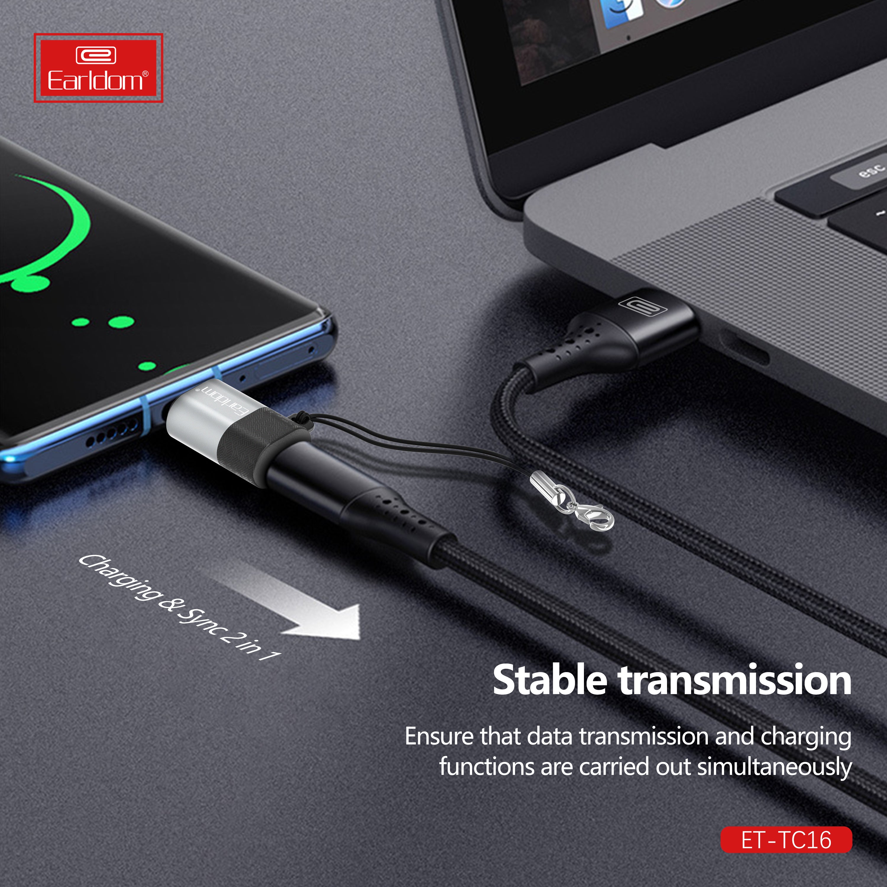 Earldom Type C to OTG Micro Cable, OTG Micro USB Adapter