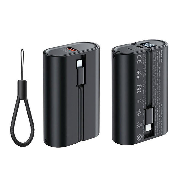 10000mAh Portable Power Bank With Built in Cables, Power Bank with LED Display