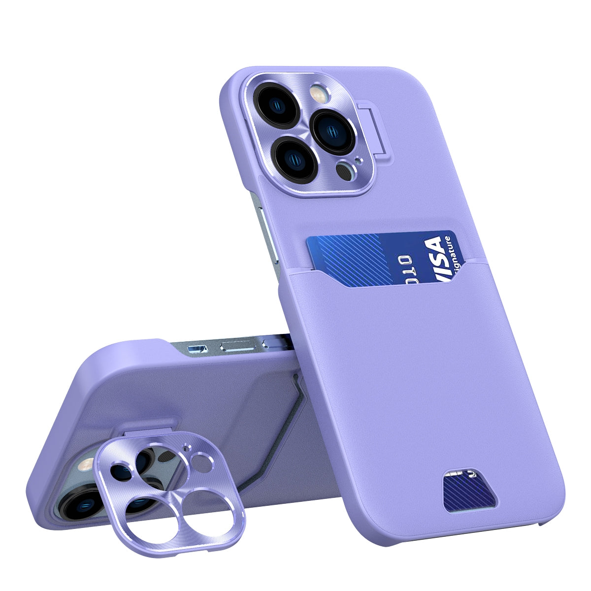 PhoneBits Ultra Protective Leather Wallet Case for iPhone with Card Holder & Kickstand Camera Lens Protector, Shockproof iPhone Case, Mobile Phone Wallet Back Case Cover Compatible with iPhone
