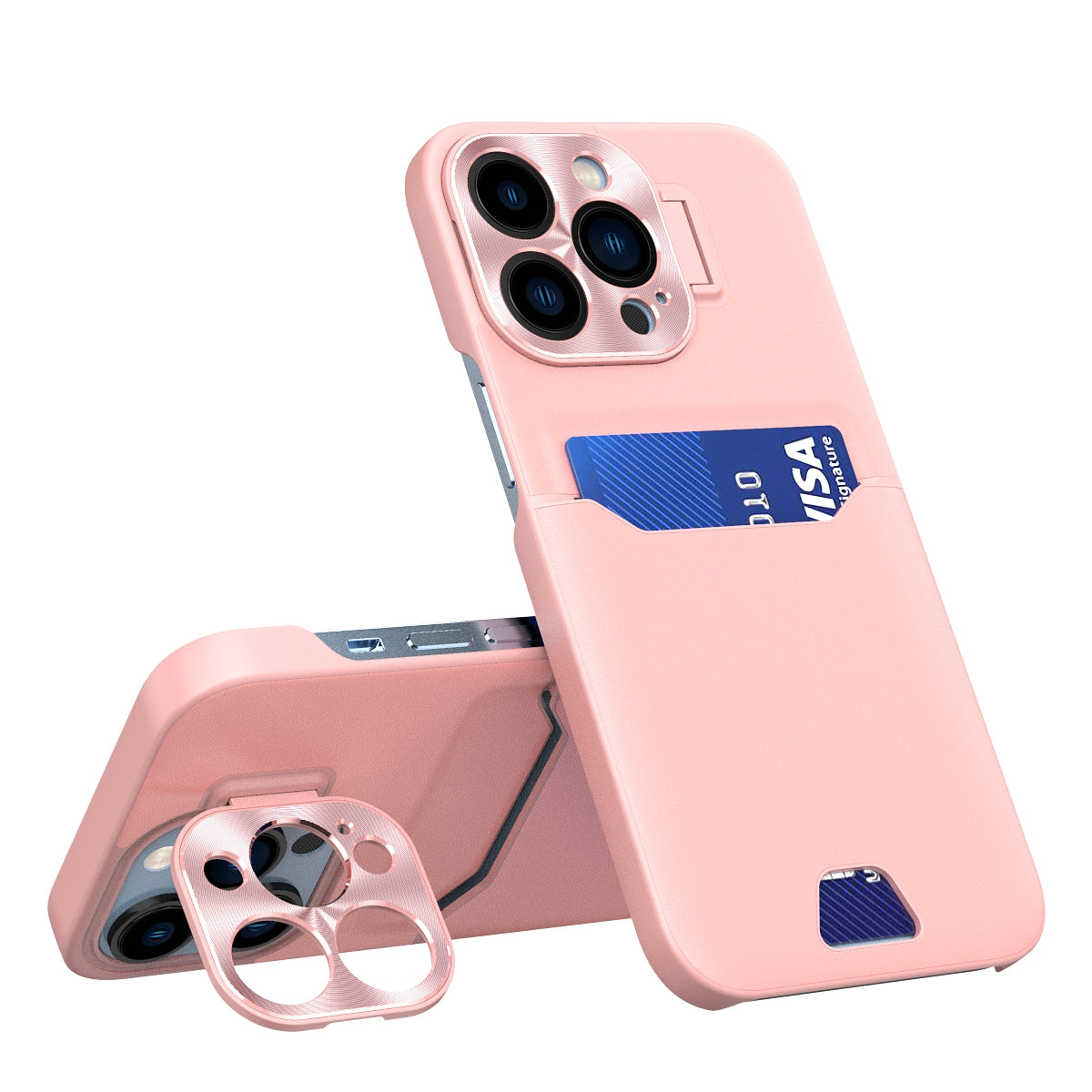 PhoneBits Ultra Protective Leather Wallet Case for iPhone with Card Holder & Kickstand Camera Lens Protector, Shockproof iPhone Case, Mobile Phone Wallet Back Case Cover Compatible with iPhone